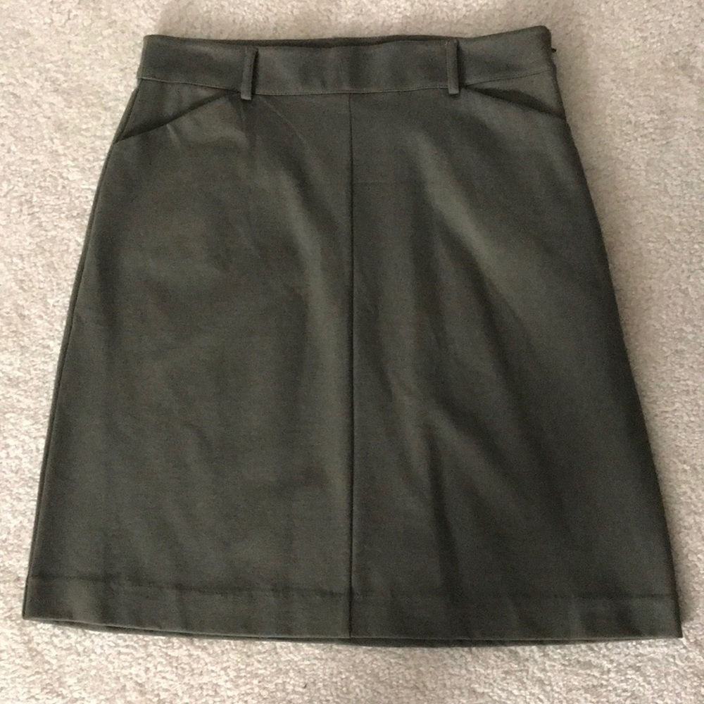 Olive Green A-Line Mini Skirt